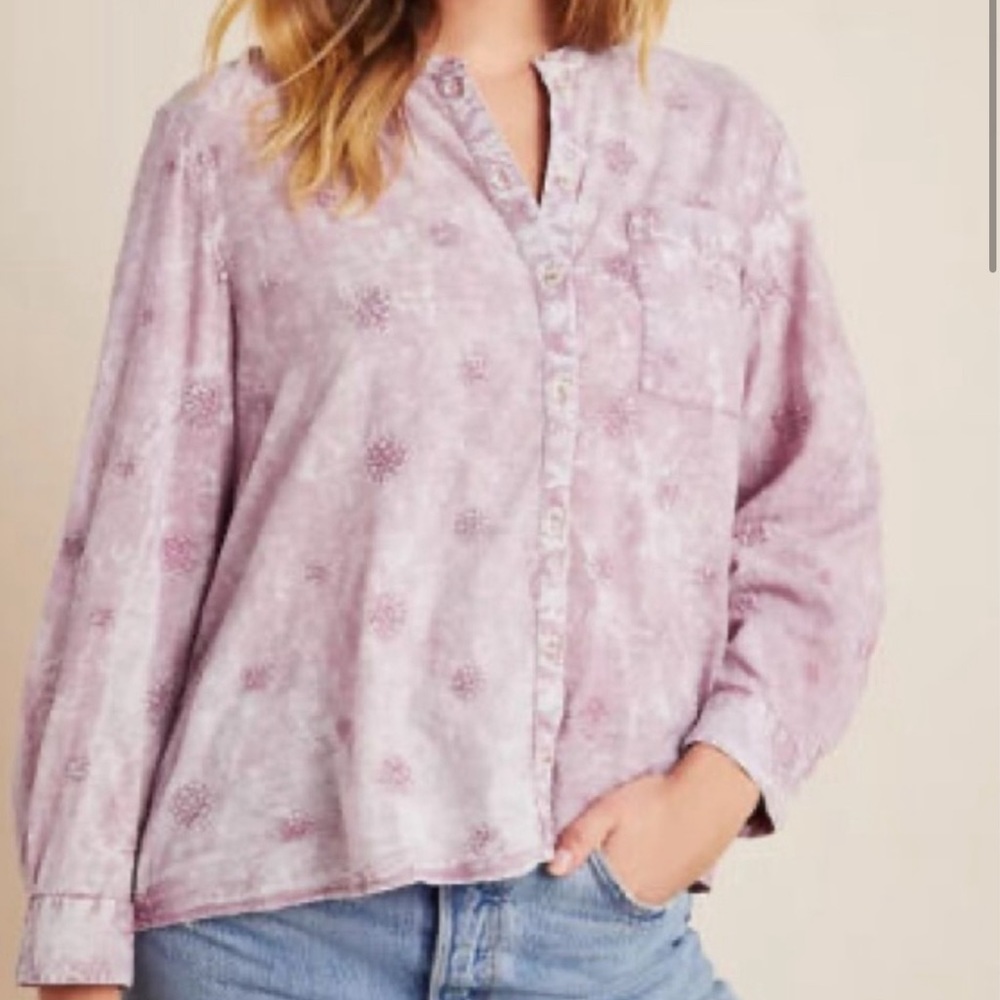 Pilcro and the Letterpress Anthropologie Blouse - Picture 2 of 8